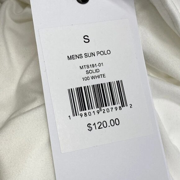 Onia Sun Stretch Jersey Polo Men’s S White - Picture 12 of 12